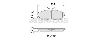 Комплект тормозных колодок, дисковый тормоз BRAXIS AA0086 для FORD MAVERICK
