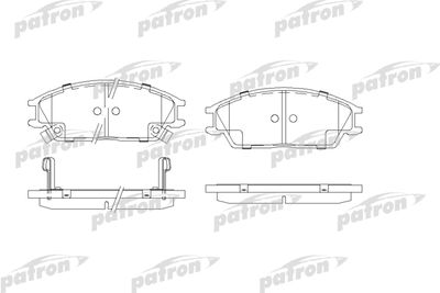 Комплект тормозных колодок, дисковый тормоз PATRON PBP4076 для HYUNDAI LANTRA
