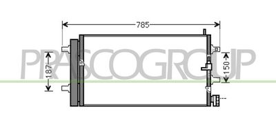 Конденсатор, кондиционер PRASCO AD038C002 для AUDI Q5