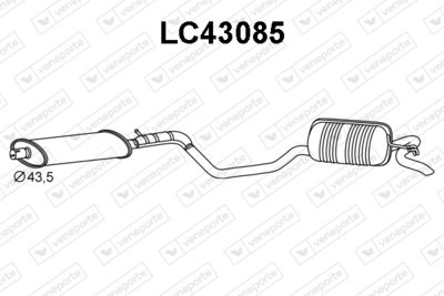 Глушитель выхлопных газов конечный VENEPORTE LC43085 для LANCIA Y
