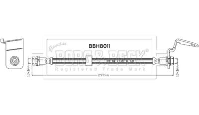 BORG & BECK BBH8011 Тормозной шланг  для FORD  (Форд Маверикk)
