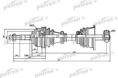 Приводной вал PATRON PDS1397 для RENAULT CLIO