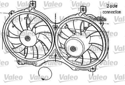 Вентилятор, охлаждение двигателя VALEO 696051 для MERCEDES-BENZ E-CLASS