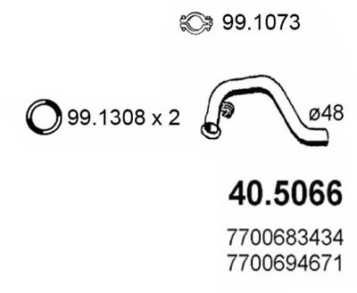 Rura wydechowa ASSO 40.5066