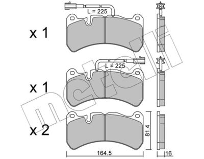 Brake Pad Set, disc brake 22-1201-2