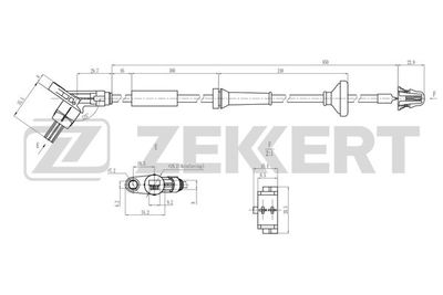 SE6233 ZEKKERT Датчик, частота вращения колеса