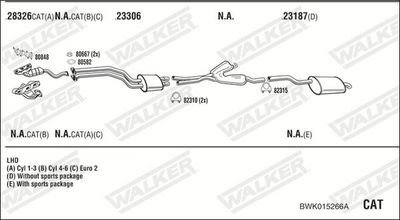 Изпускателна система WALKER BWK015266A