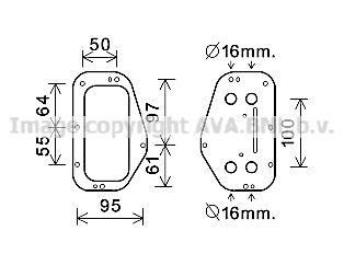 AVA QUALITY COOLING Oliekoeler, motorolie (OL3684)