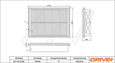 LUFTFILTER DR!VE+ DP1110100481 4