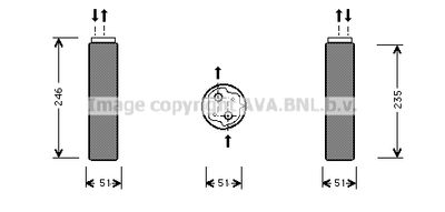 AVA-QUALITY-COOLING RTD094 Осушувач кондиціонера для DACIA (Дача Сандеро)