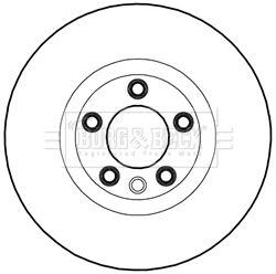 Тормозной диск BORG & BECK BBD5981S для VW TOUAREG