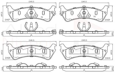 COMLINE ADB31015 Тормозные колодки и сигнализаторы  для FORD USA EXPLORER (U2, U_) 4.0 4WD