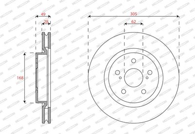 BREMSSCHEIBE FERODO DDF2925C 1