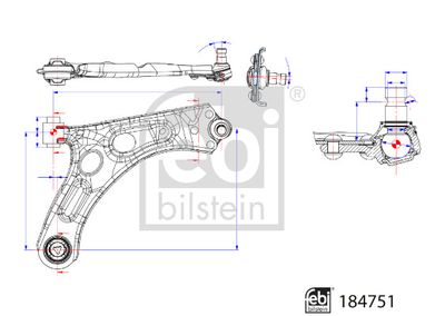 Wahacz, zawieszenie koła FEBI BILSTEIN 184751