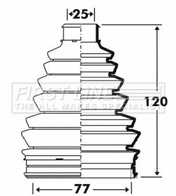 Bellow, drive shaft FIRST LINE FCB6104