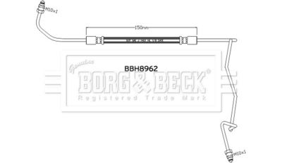 Brake Hose Borg & Beck BBH8962