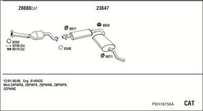 SISTEM DE ESAPAMENT WALKER PEH16756A