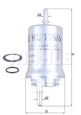 Топливный фильтр KNECHT KL 176/6D для SEAT ALTEA