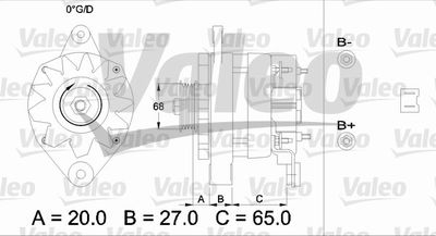 Генератор VALEO 433445 для RENAULT 9