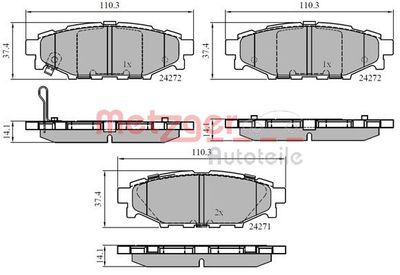 Brake Pad Set, disc brake 1170861