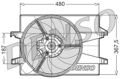 Вентилятор, охлаждение двигателя DENSO DER10002 для FORD FUSION
