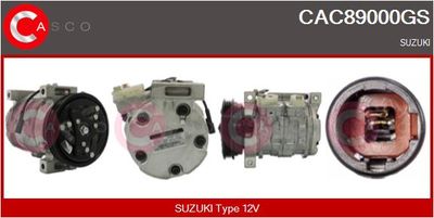 Компрессор, кондиционер CASCO CAC89000GS для SUZUKI ALTO