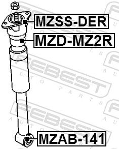 Rubber Buffer, suspension MZD-MZ2R