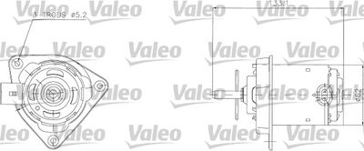 VALEO 698316 Вентилятор системы охлаждения двигателя  для RENAULT CLIO I (B/C57_, 5/357_) 1.2 (5/357Y, 5/357K)
