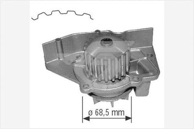 водна помпа, охлаждане на двигателя HUTCHINSON WP0026V