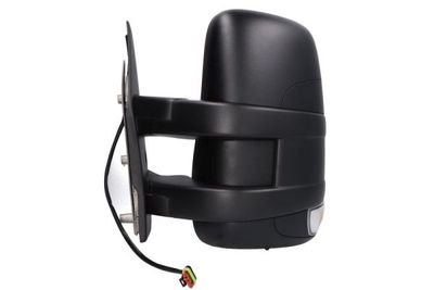Zijspiegel Links (handmatig, in reliëf, kort, met indicator, met temperatuursensor) past: IVECO DAILY IV, DAILY V 05.06-02.14