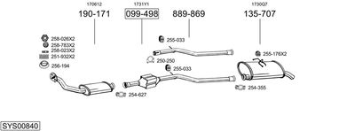 Układ wydechowy BOSAL SYS00840