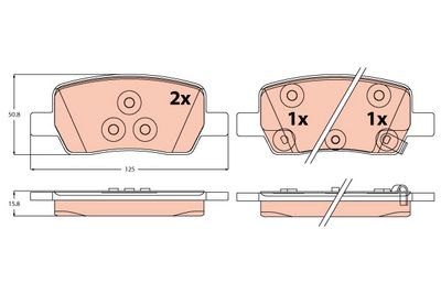 BREMSBELAGSATZ SCHEIBENBREMSE