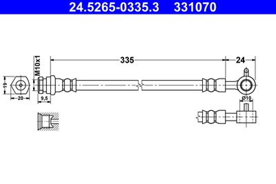 Тормозной шланг ATE 24.5265-0335.3 для MAZDA MX-5