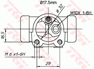 CILINDRU RECEPTOR FRANA TRW BWC161 1