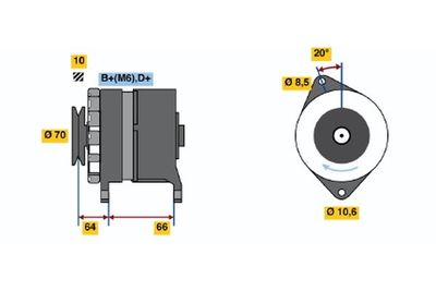 Генератор BOSCH 0 986 030 990 для PEUGEOT 505