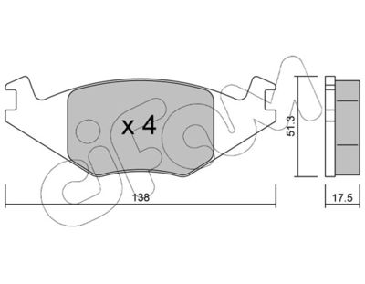 Brake Pad Set, disc brake 822-047-0