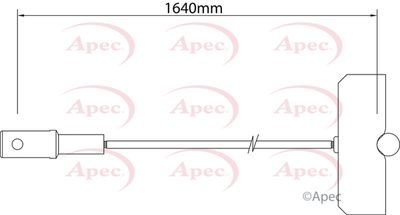 Cable Pull, parking brake APEC CAB1542