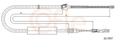 Cable Pull, parking brake 10.7507