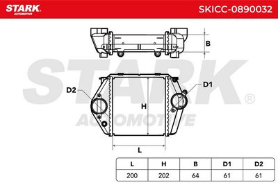 интеркулер (охладител за въздуха на турбината) STARK SKICC-0890032