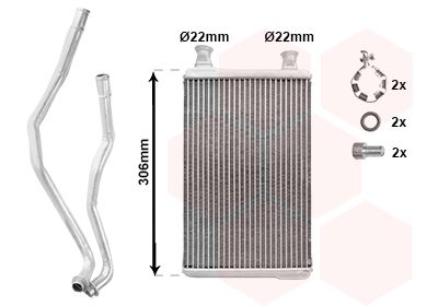 VAN WEZEL Wärmetauscher, Innenraumheizung *** IR PLUS *** (07006145)