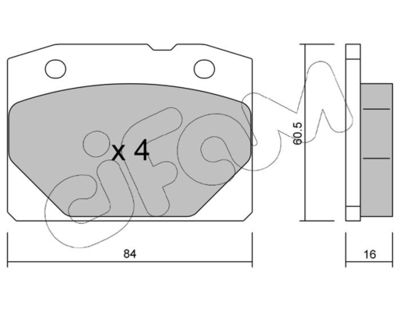 Комплект тормозных колодок, дисковый тормоз CIFAM 822-007-0 для LADA NOVA