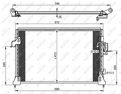 NRF 35754 Радиатор кондиционера  для LAND ROVER DISCOVERY II (L318) 4.0 V8 4x4
