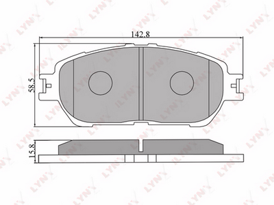 Комплект тормозных колодок, дисковый тормоз LYNXauto BD-7537 для TOYOTA AVALON