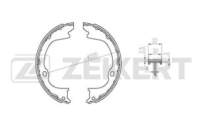 Комплект тормозных колодок ZEKKERT BK-4360 для DODGE DURANGO