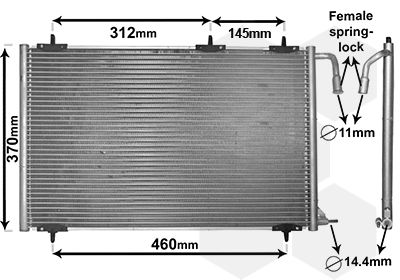 VAN WEZEL Condensor, airconditioning (40005257)