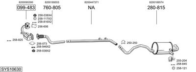 ABGASANLAGE BOSAL SYS10630