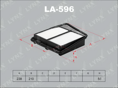 Воздушный фильтр LYNXauto LA-596 для ACURA TSX