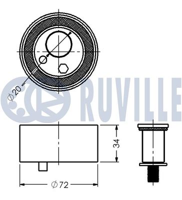 SPANNROLLE ZAHNRIEMEN RUVILLE 540557 1