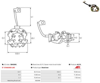 Vorschau Halter, Kohlebürsten Ansicht 2