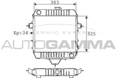 Радиатор, охлаждение двигателя AUTOGAMMA 100713 для OPEL REKORD